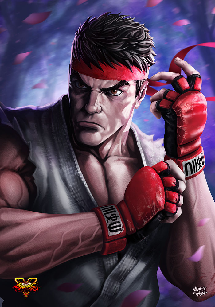 Ryu from Street Fighter V, drawn by SadeceKAAN